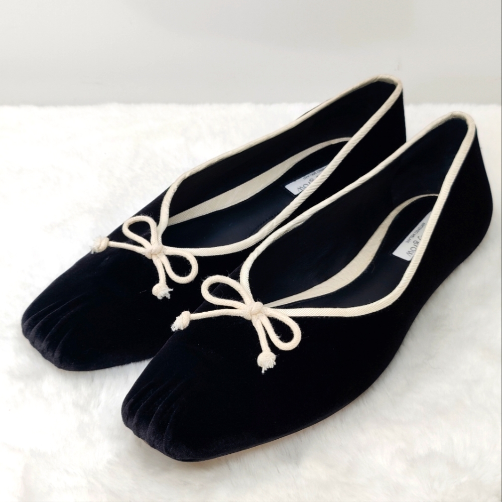 Black Velvet Ballet Flat by Antonio Melani Courtney Grow sz 7.5